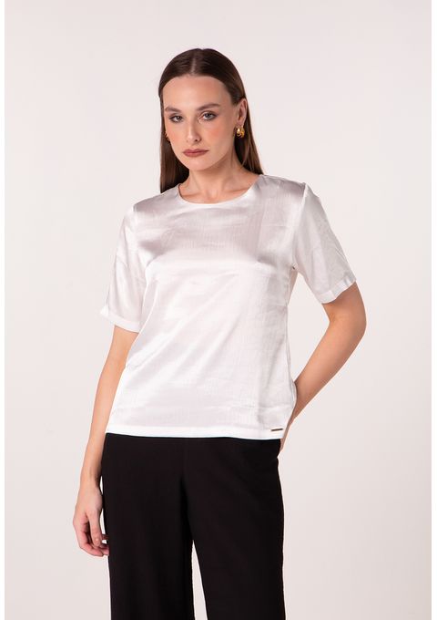 T-shirt Lisa com Decote Redondo