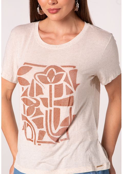 T-Shirt Estampada Abstrata