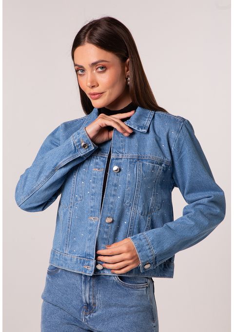 Jaqueta Trucker com Aplicação de Termocolante