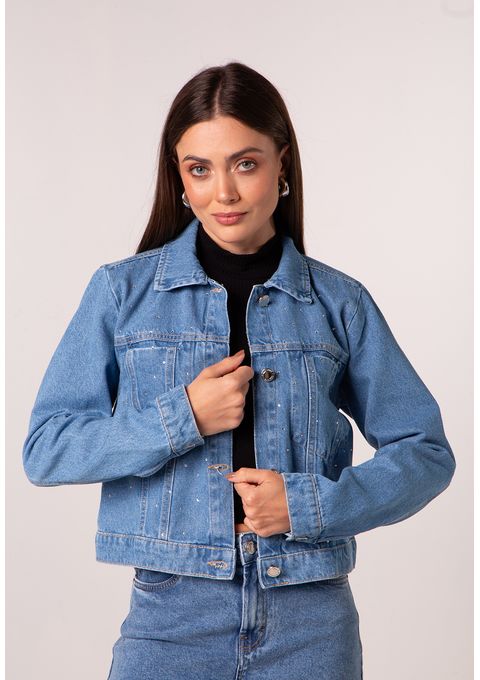 Jaqueta Trucker com Aplicação de Termocolante