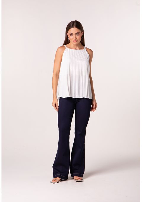 Calça Jeans Flare com Lavagem Escura