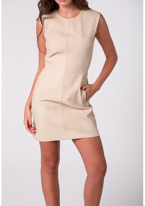 Vestido Curto Couro PU