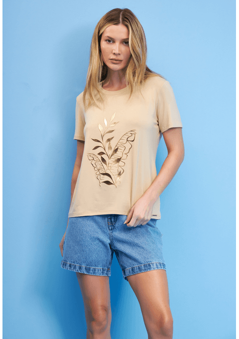 Bermuda Jeans Reta Com Lavagem Vintage