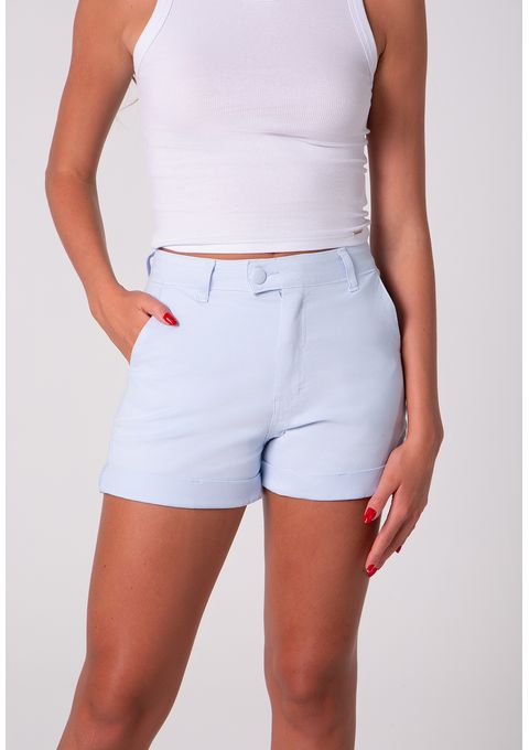 Shorts Jeans Mom com Barra Dobrada Collor