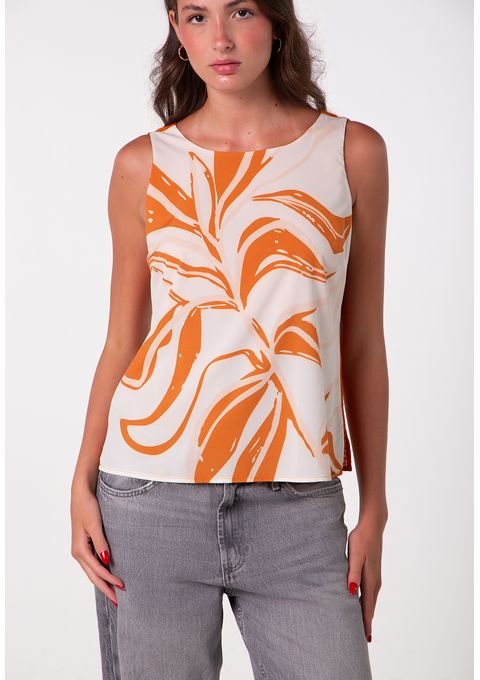 Regata Alça Larga Estampada Bana Bana