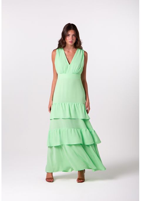 Vestido Longo Liso Bana Bana