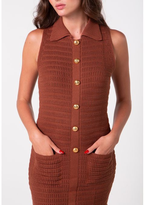 Vestido Curto De Tricot