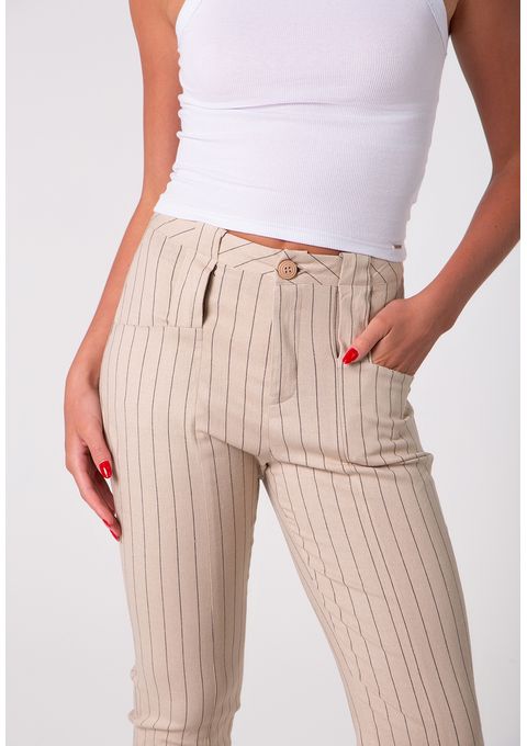 Calça Alfaiataria Risca De Giz Bana Bana