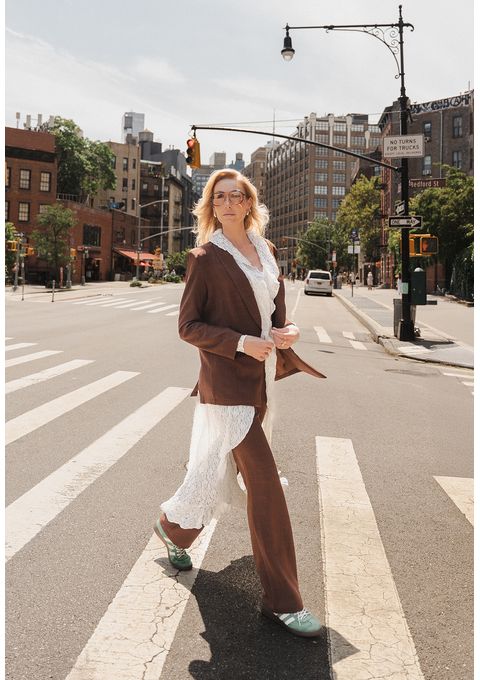 Blazer Estruturado De Alfaiataria Com Modelagem Reta