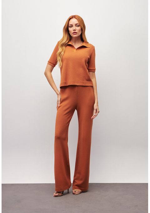 T-Shirt com Gola Polo