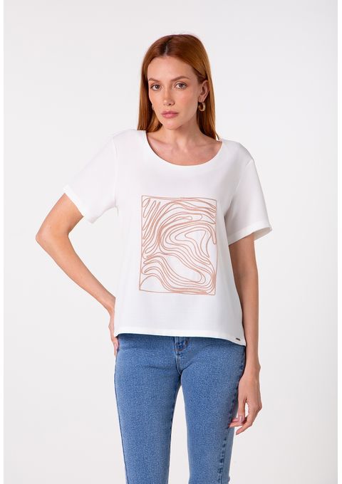 T-Shirt Bordada Com Cordão Bana Bana